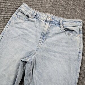 American Eagle Strigid Mom Jeans Womens 14 Light Wash Blue High Rise